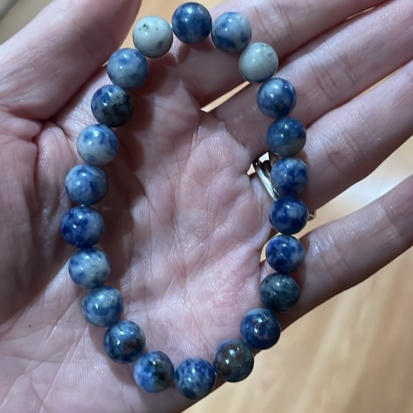 Blue and White Sodalite Bracelet - Picture 2 of 3